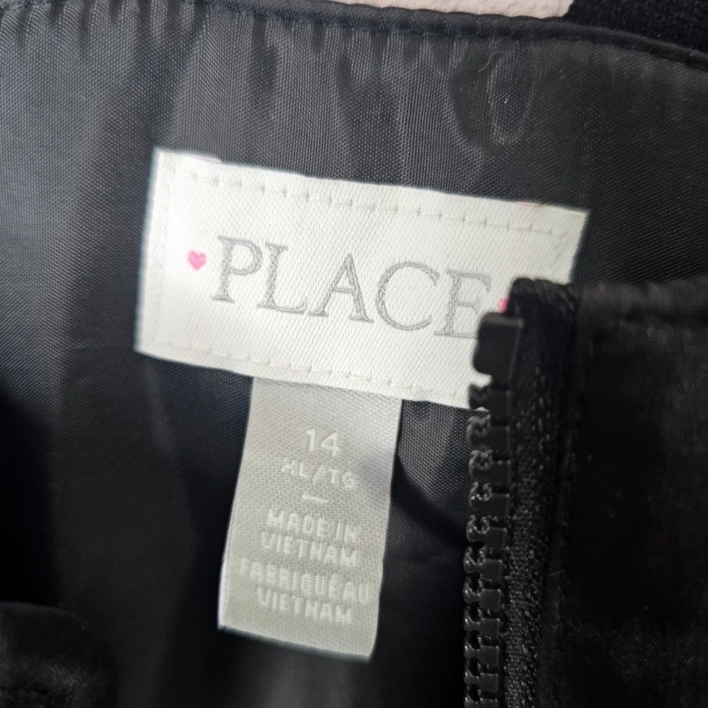 The Childrens Place Kids Black Insulated Snow Bib Overalls Size 14 XL Winter Ski